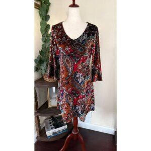 MSK Velvet Burnout Dress sz M